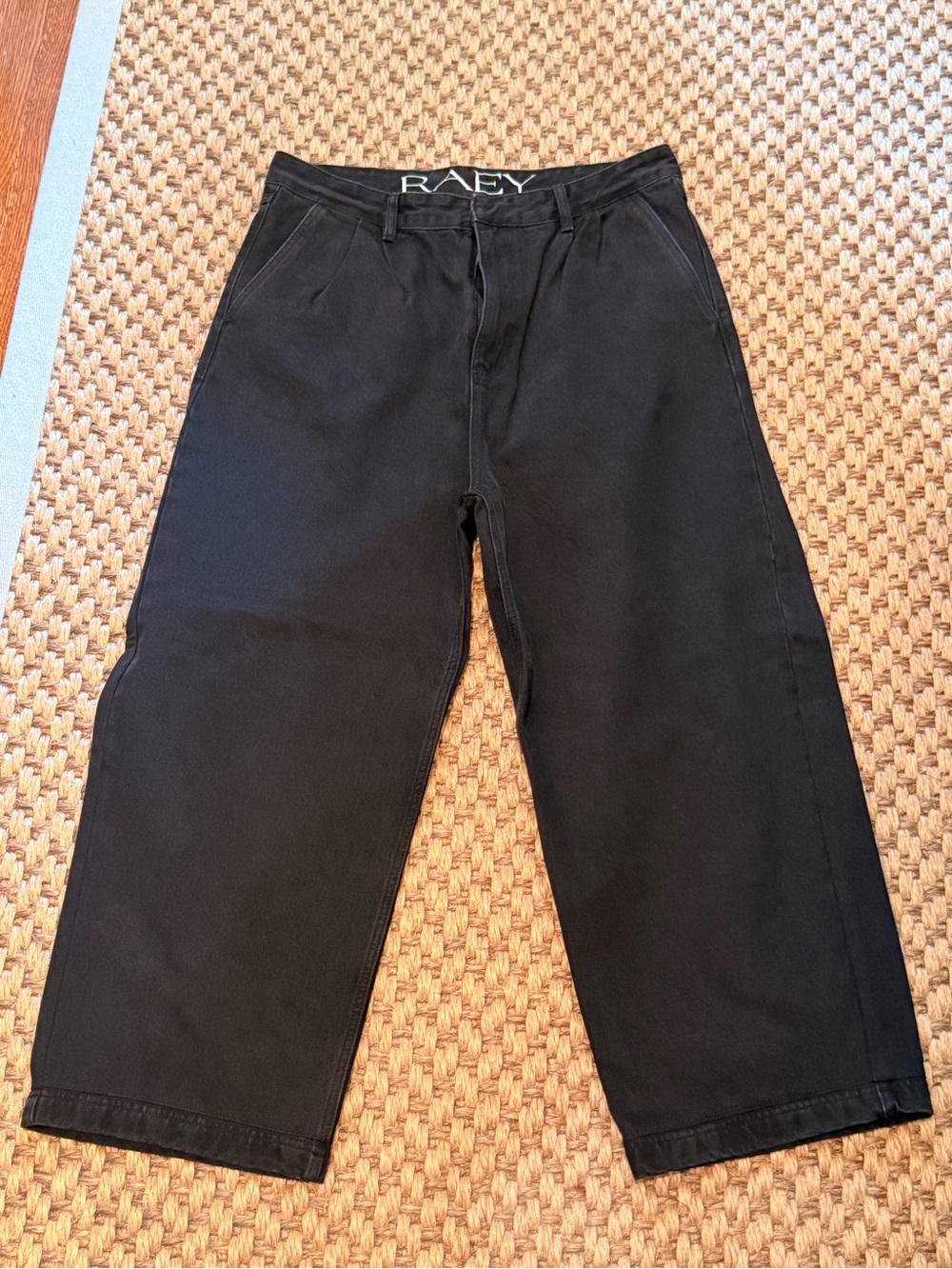 RAEY Black Wide Leg Jeans - High-Rise Flare